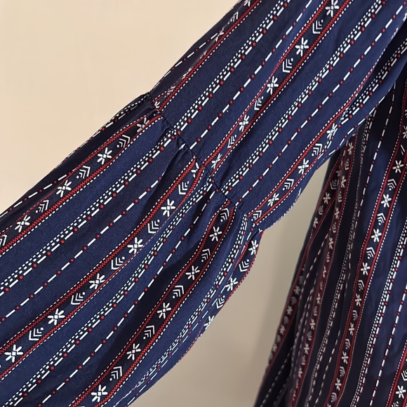 UMGEE Striped Multi Colored Aztec Boho Tunic Dress/top - Picture 5 of 11